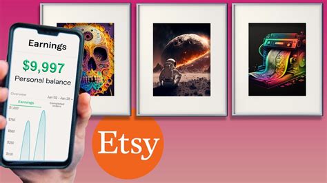 How To Make Money Selling A I Art On Etsy Youtube