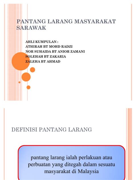 Pdf Pantang Larang Masyarakat Sarawak Dokumen Tips