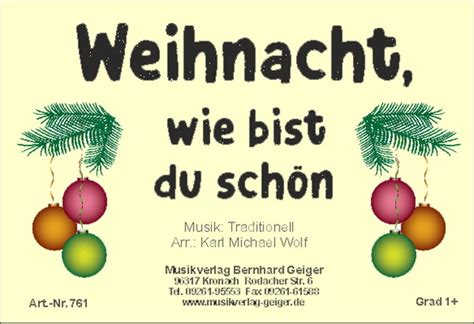 Weihnacht wie bist du schön mit Gesangsstimme Noten kaufen im