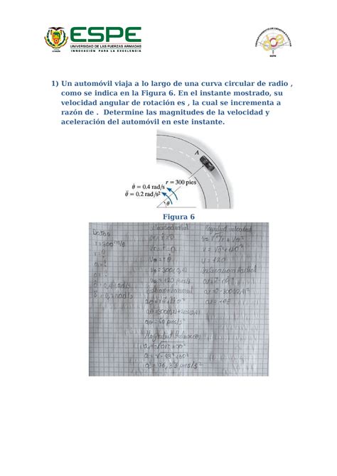 Deber Aaaaa Un Autom Vil Viaja A Lo Largo De Una Curva Circular