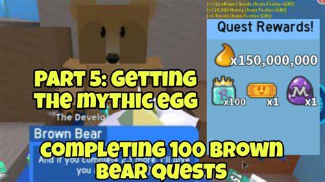 Completing 100 Brown Bear Quests Part 5 In Bee Swarm Simulator YouTube