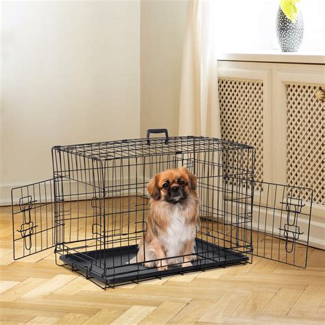 ZENY™ 30 inch Dog Crate Double Door Folding Metal Dog or Pet Crate Ken
