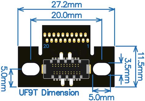 Adt Internal Usb 32 20pin Gen2 Type E Extension Cable With Screw Hole For Front Panel Socket