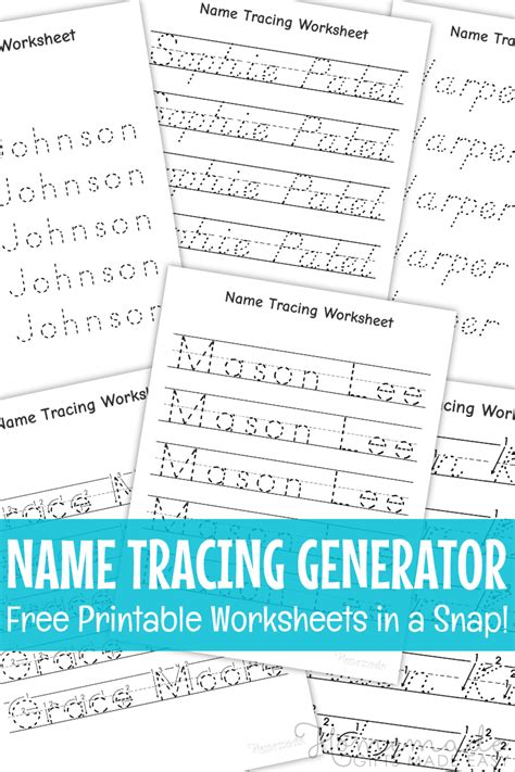 Name Tracing Generator Make Free Name Tracing Worksheets Worksheets