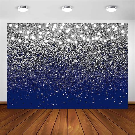 Amazon Avezano Royal Blue Backdrop Glitter Bokeh Dots Lights