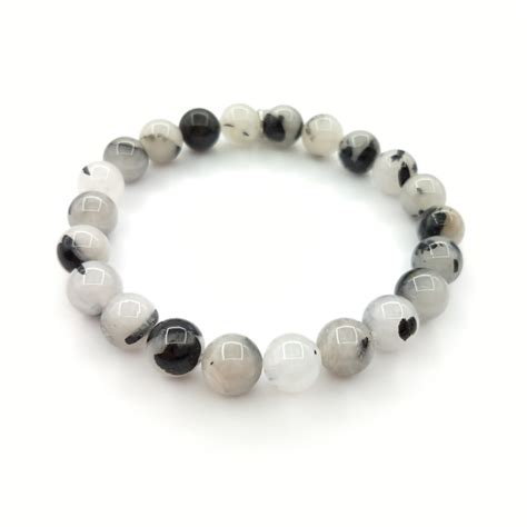 Bracelet Quartz Rutile Noir Mm