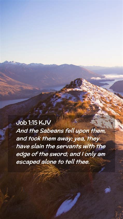 Job 1 15 KJV Mobile Phone Wallpaper And The Sabeans Fell Upon Them