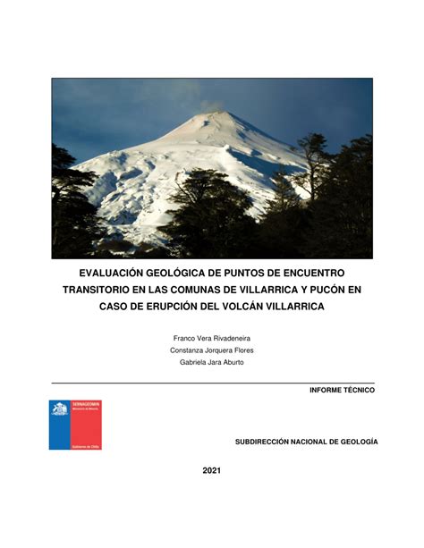 Pdf Evaluaci N Geol Gica De Puntos De Encuentro Transitorio En Las