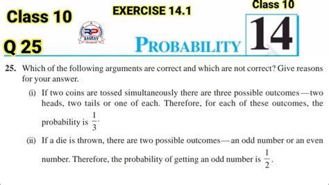 PROBABILITY CLASS 10 CLASS 10 PROBABILITY EXERCISE 14 1 SOLUTION