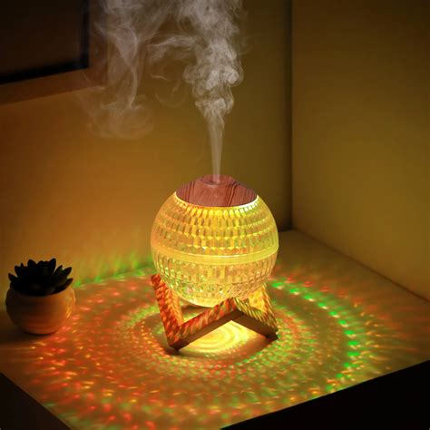 350ml Crystal Ball Air Humidifier Usb Portable Fragrance Diffuser Colorful Led Light Ultrasonic