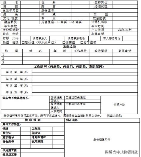 員工入職離職登記表模板 每日頭條