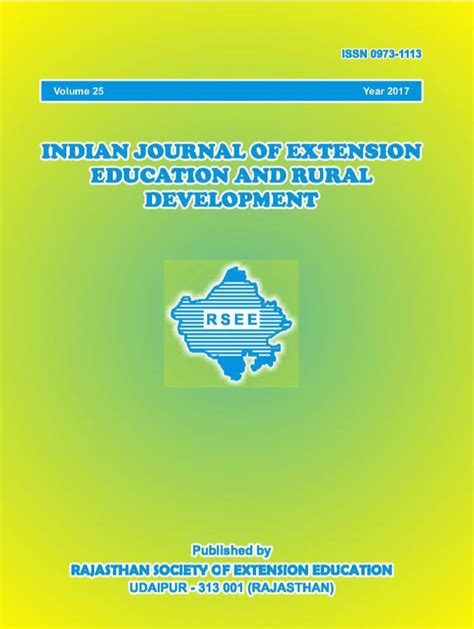 Indian Journal Of Extension Education And Rural Development Docslib