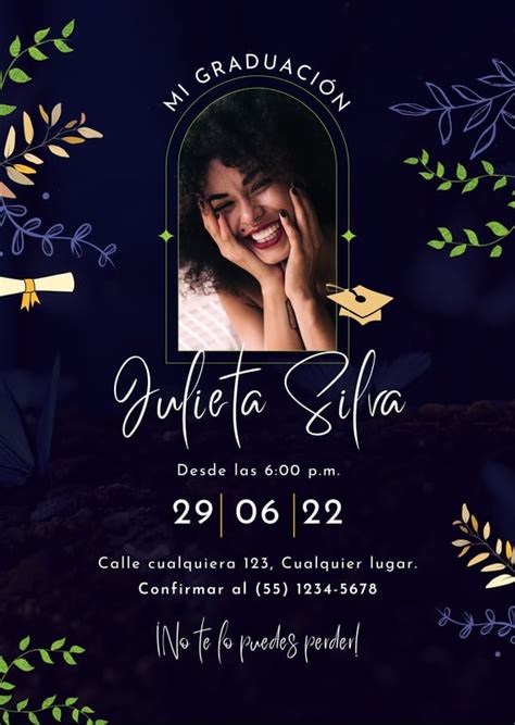 Plantillas Para Invitaciones De Graduaci N Canva