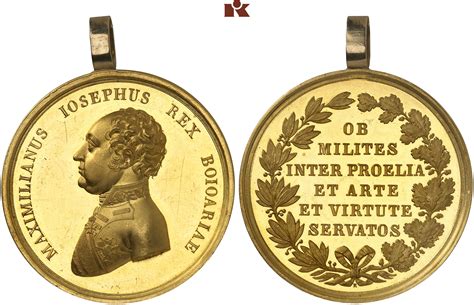 Maximilian I Iv Joseph Tragbare Goldmedaille Zu