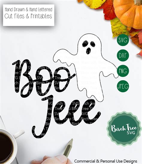 Boujee Svg Boo Svg Funny Halloween Svg Ghost Svg Boo Jee Svg Trick