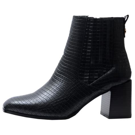 Bottines Femme The Divine Factory Noir Fermeture Zip Talon