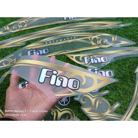 Jual Striping Sticker Fino Fi Transparan Hologram Batik Gold Shopee