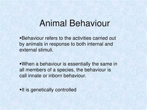 Ppt Animal Behaviour Powerpoint Presentation Free Download Id2885264