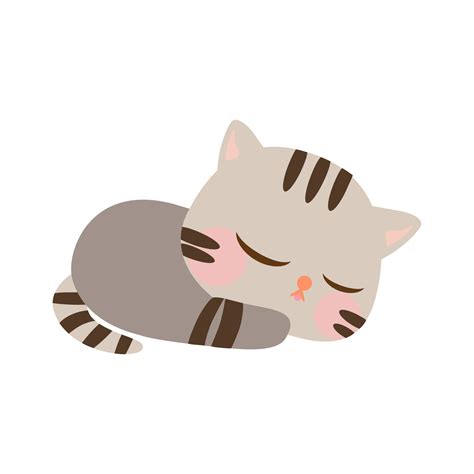 Cartoon Cat Laying Down