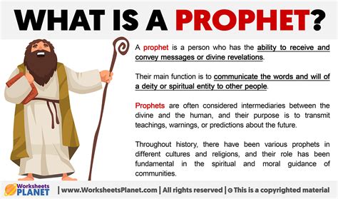 What Is A Prophet Definition Of Prophet