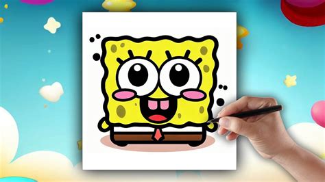 Jak narysować Spongeboba Kancianstoportego Kawaii Rysowanie dla