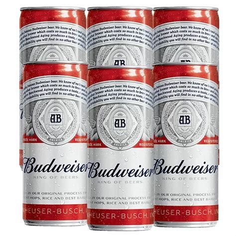 Lốc 6 Lon Bia Budweiser 330ml Lon