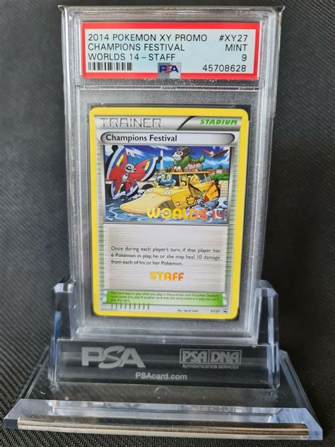 Psa 9 Mint Staff Champions Festival Worlds Xy27 2014 Promo Graded