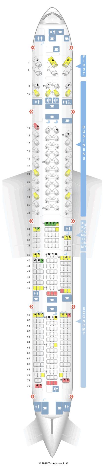 SeatGuru Seat Map Cathay Pacific Boeing 777 300ER 77H Four Class