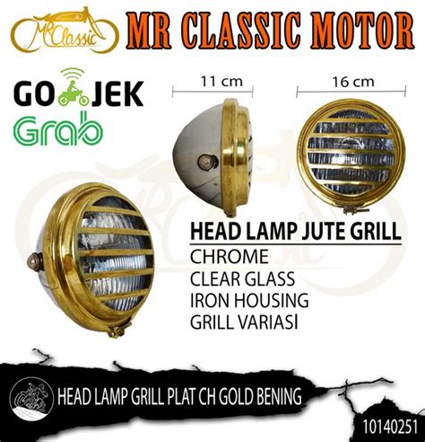 Jual Head Lamp Lampu Depan Custom Variasi Jute H Grill Gold Di Lapak