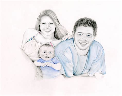 Custom Family Portrait Drawing From Your Photo Pencil Portrait - Etsy