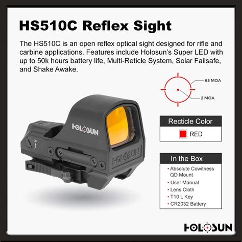 HOLOSUN HS510C Reflex Red Dot Sight And HM3X 3X Magnifier Combo Set