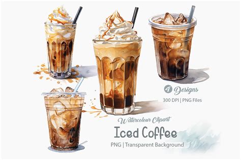 Iced Coffee Clipart Coffee PNG Bundle Graphic By Creationx Space