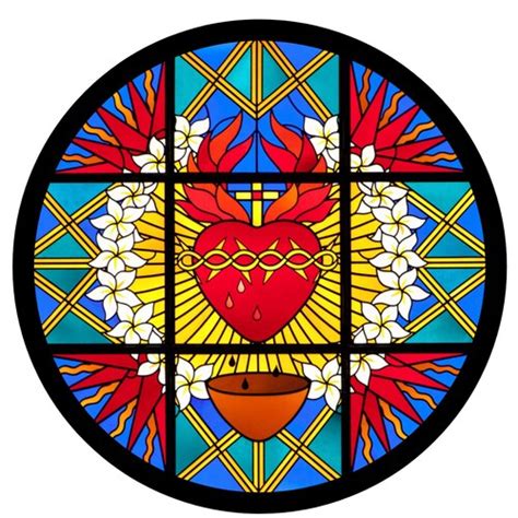 Faux Stained Glass Rose Window Cling Suncatcher Etsy