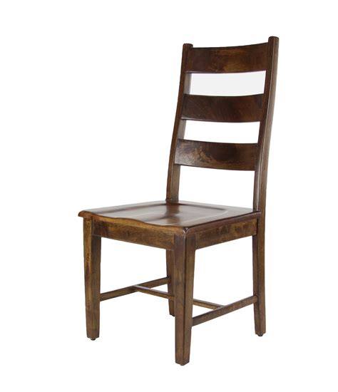 DecMode Mango Wood Ladder Back Dining Chair Set Of 2 Brown Walmart