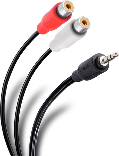 Cablepelado Cavo Audio Stereo Maschio Da Mm A X Rca Femmina Cavo