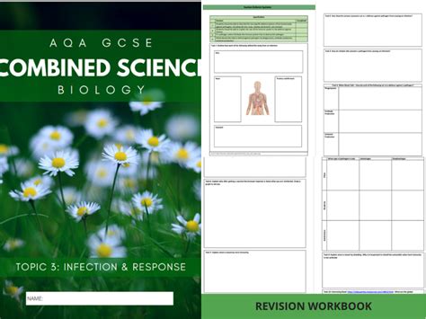 Topic 3 Infection And Response Revision Workbook AQA GCSE Combined