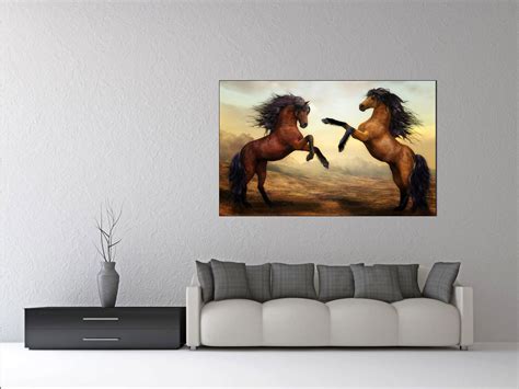 Hengst Pferde Leinwand Set Tier Groß Moderne Wandkunst Haus Etsy