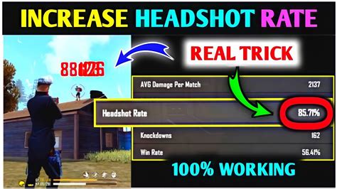 How To Increase Headshot Rate In Free Fire 🔥🥵 Headshot Rate Kaise