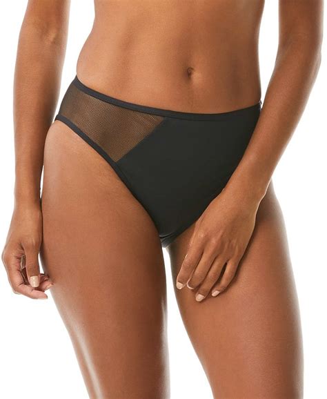 Vince Camuto High Leg Mesh Inset Bikini Bottoms Macys