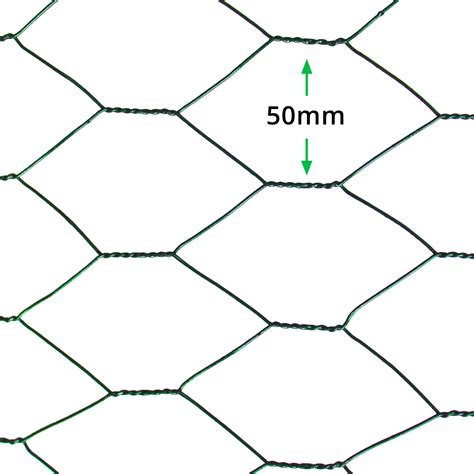 50mm Pvc Coated Wire Netting H1m X L5m 20g 18g Wire Fence