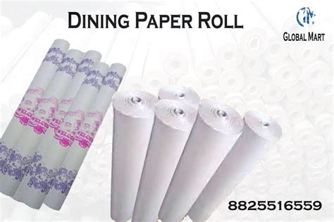 Plain White Dinner Table Paper Roll Gsm Less Than Gsm Packaging