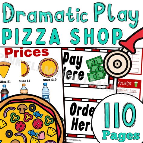 P Is For Pizza Dramatic Play Printables Pizza Shop Pretend Play Letter