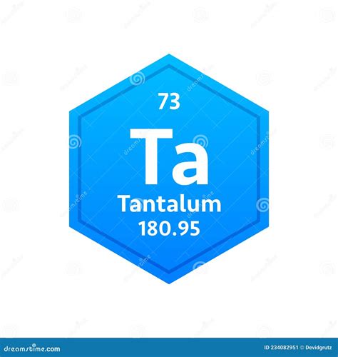 Ta Symbol Tantalum Chemical Element Royalty Free Stock Photo