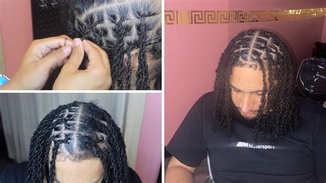 Wash And Re Twist Faux Locs For Men Invisible Locs Youtube