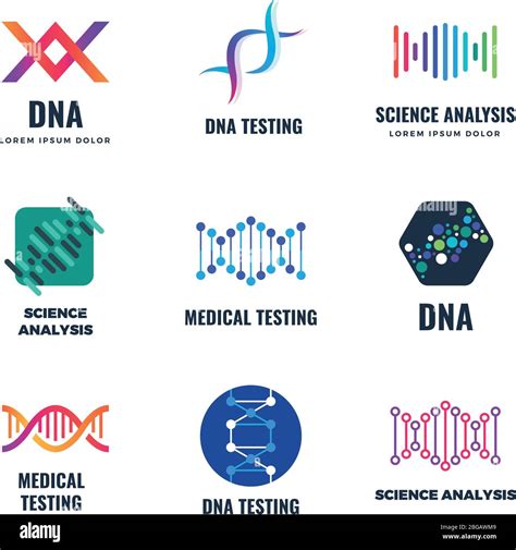 Dna Code Biotech Vector Science Genetics Logo Helix Molecule