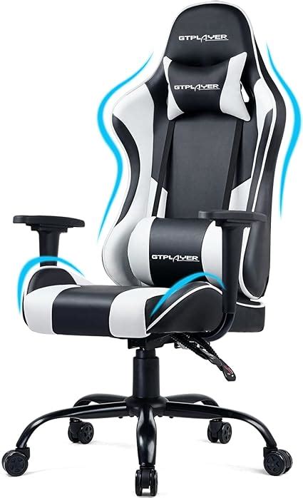 Gtracing Gaming Chair With Footrest And Ergonomic Lumbar Massage Pillow