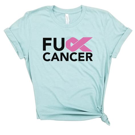 Fuck Cancer Pink Pink Ribbon Shirt Cancer Support Shirt Etsy