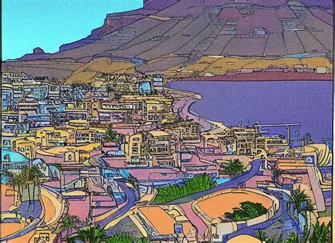 An Illustration Of Gran Canaria At The Style Of Stable Diffusion