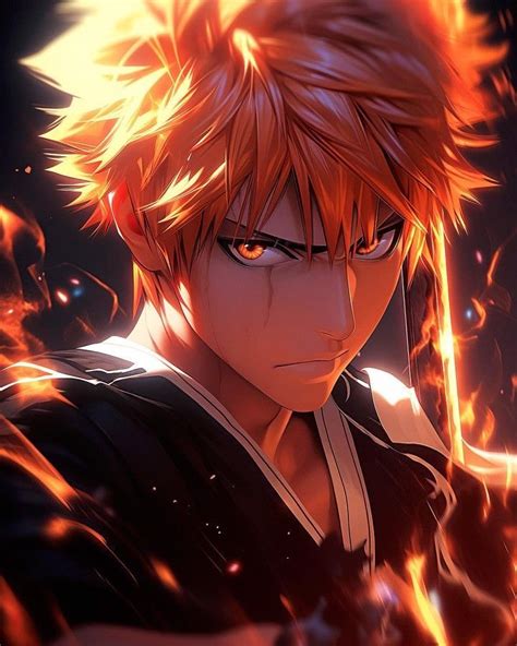 Bleach Anime Art - Cool Anime Character with Blonde Hair and Orange Eyes