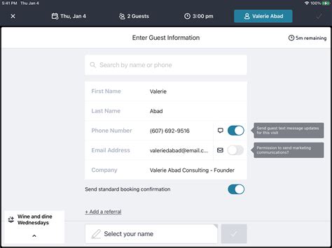 Manage reservations on OpenTable